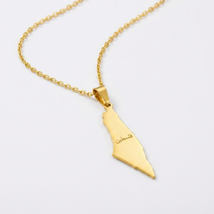 Falasteen Necklace – Engraved Map Pendant