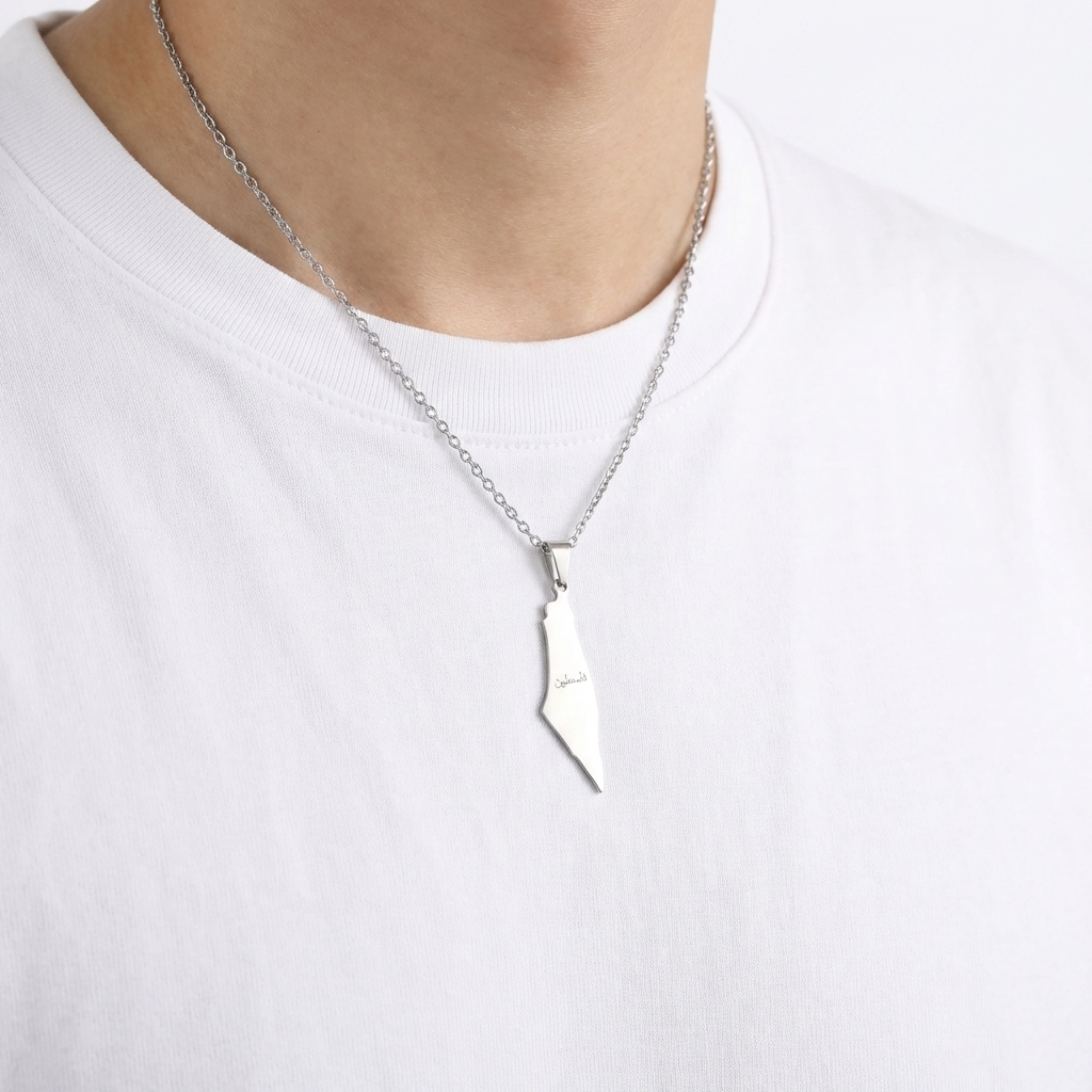Falasteen Necklace – Engraved Map Pendant