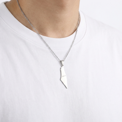Falasteen Necklace – Engraved Map Pendant