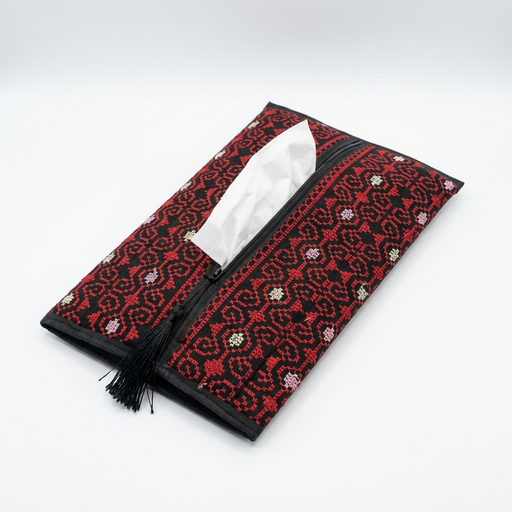 Tatreez Tissue Cover – Palestinian Textile