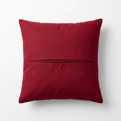 Red Handmade Tatreez Cushion Cover – 16x16" – February 2026 Edition