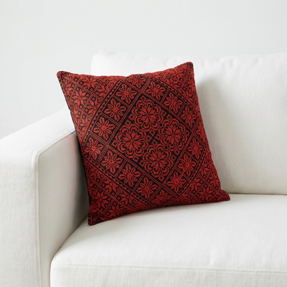Red Tatreez Cushion Cover – Palestinian Textile