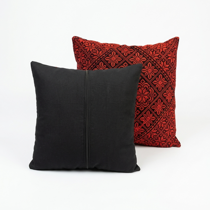 Red Tatreez Cushion Cover – Palestinian Textile