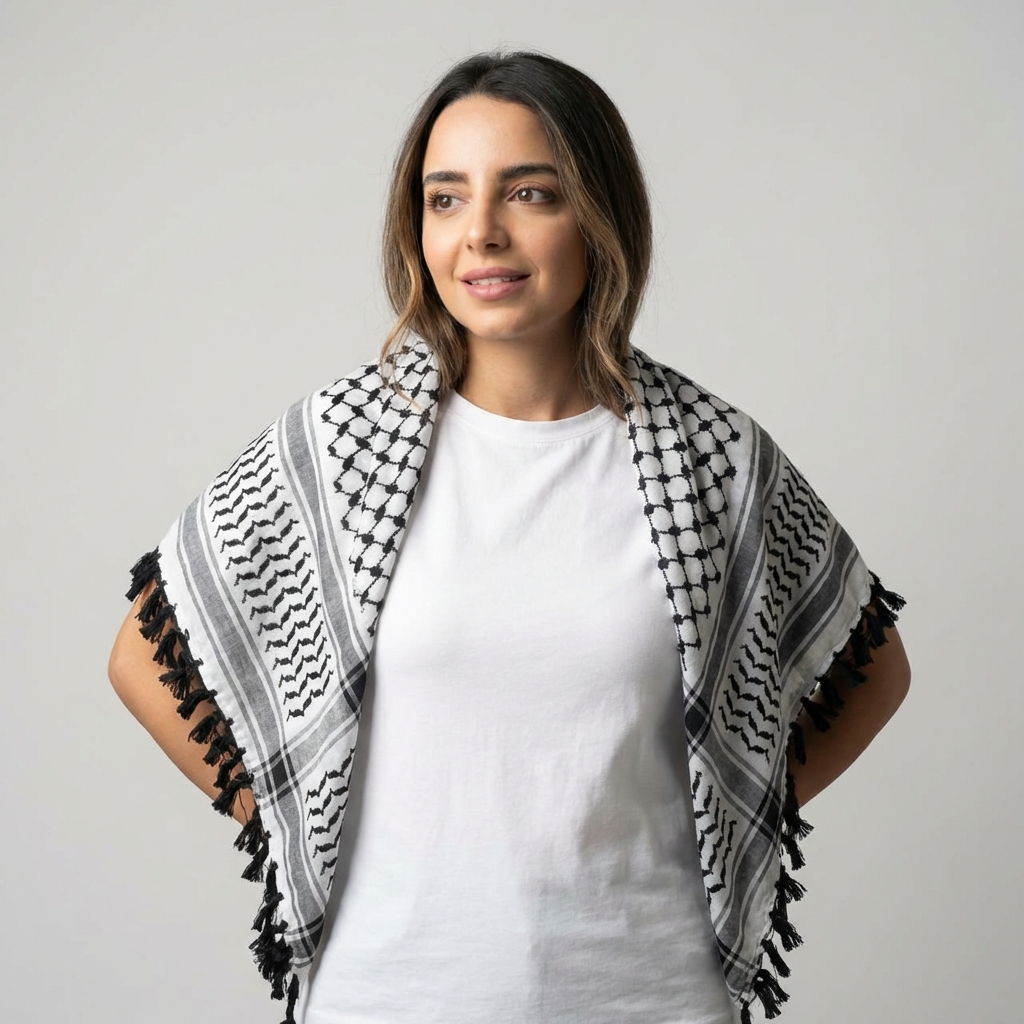 Royal Kufiya (Keffiyeh) | Black Handmade Tassels