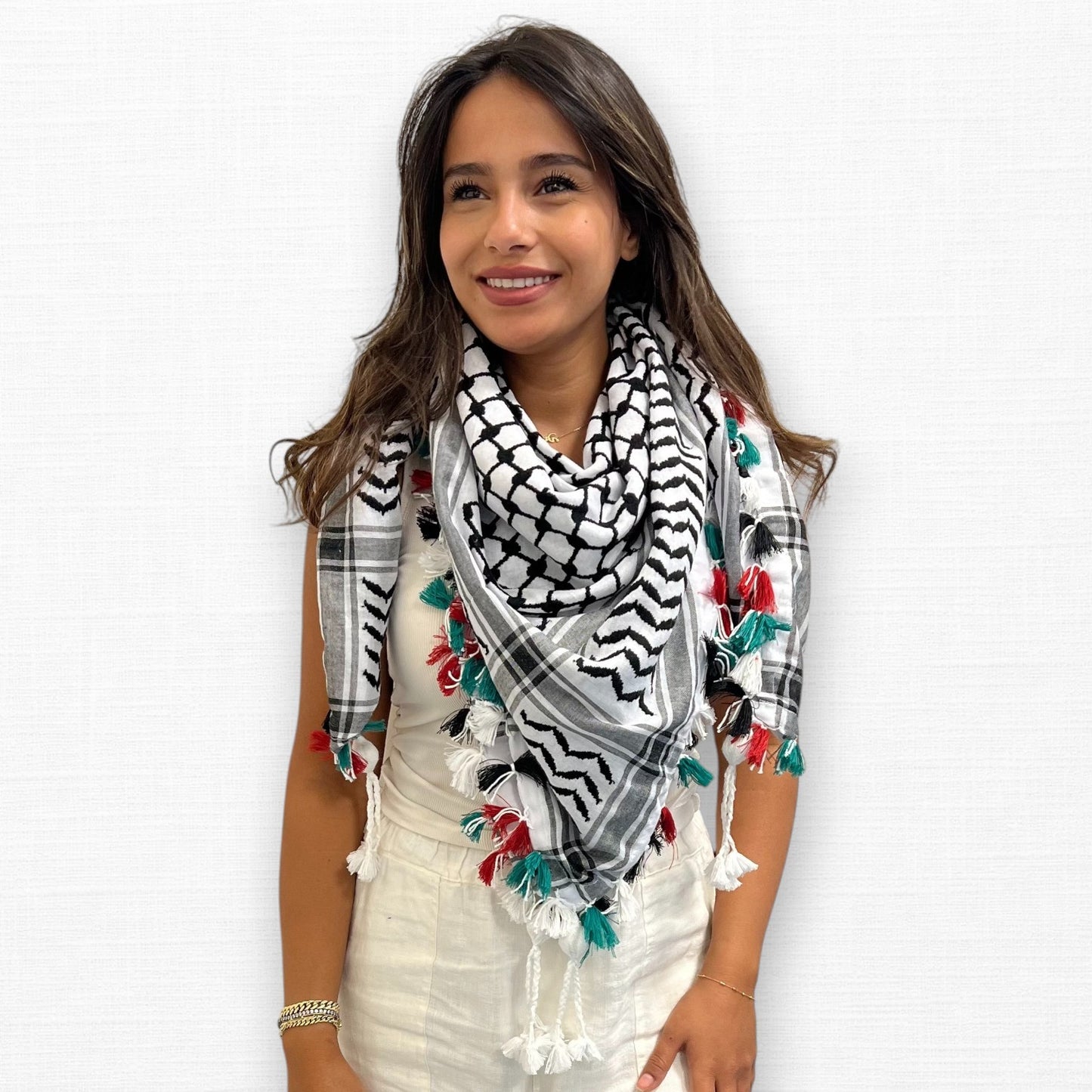 Royal Kufiya (Keffiyeh) | Flag Handmade Tassels