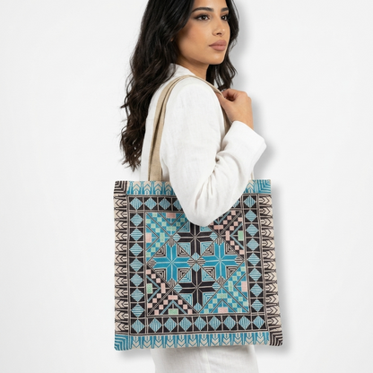 Sahat Al Nujoom Hand-Stitched Tote Bag