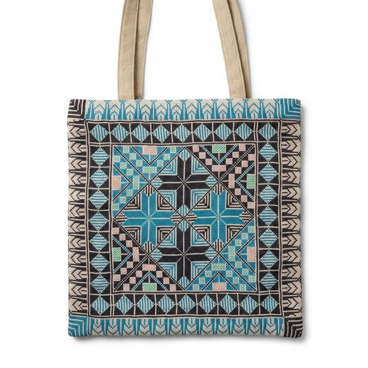 Sahat Al Nujoom Hand-Stitched Tote Bag