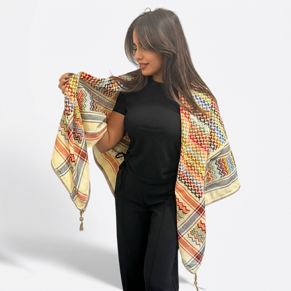 Mawasem Kufiya (Keffiyeh) | Sandy Yellow