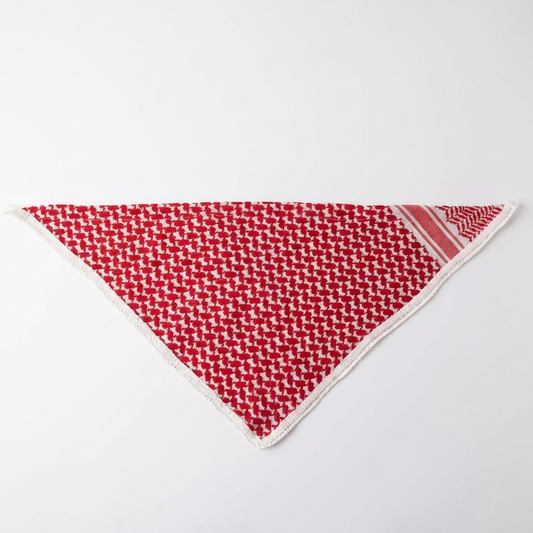 Classic Shemagh Bandana – Red & White