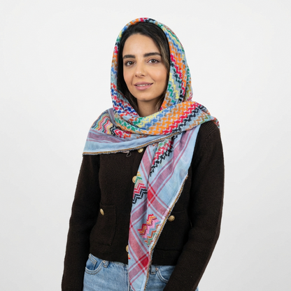 Mawasem Kufiya (Keffiyeh) | Sky Blue