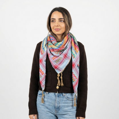 Mawasem Kufiya (Keffiyeh) | Sky Blue