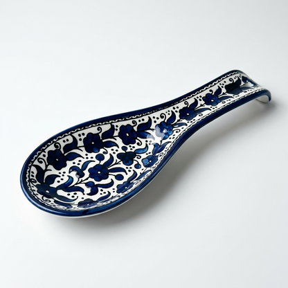 Ceramic Spoon Rest – Hand-Painted in Palestine