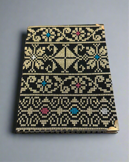 Tatreez Journal | Handcrafted Palestinian Notebook – Red & Teal Designs