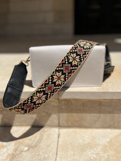 Tatreez Strap | Multipurpose Bag, Camera & Guitar Strap – Palestinian Embroidery Pattern