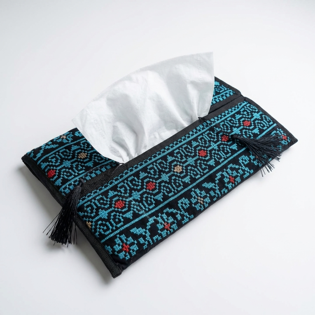 Tatreez Tissue Cover – Palestinian Textile