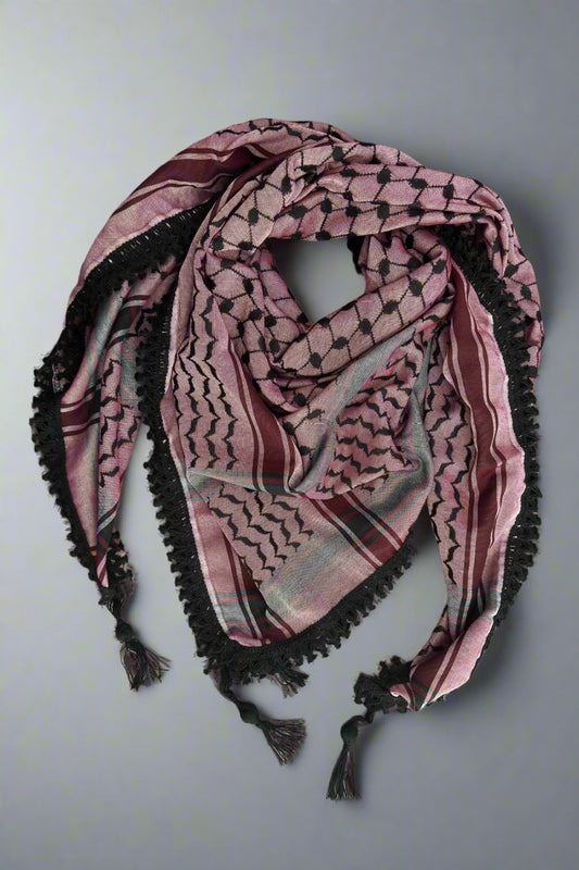 Maroon and Black Kufiya