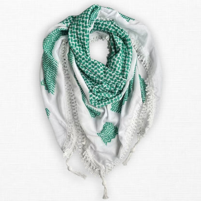 Bold Green Kufiya (Keffiyeh) | Made in Jordan