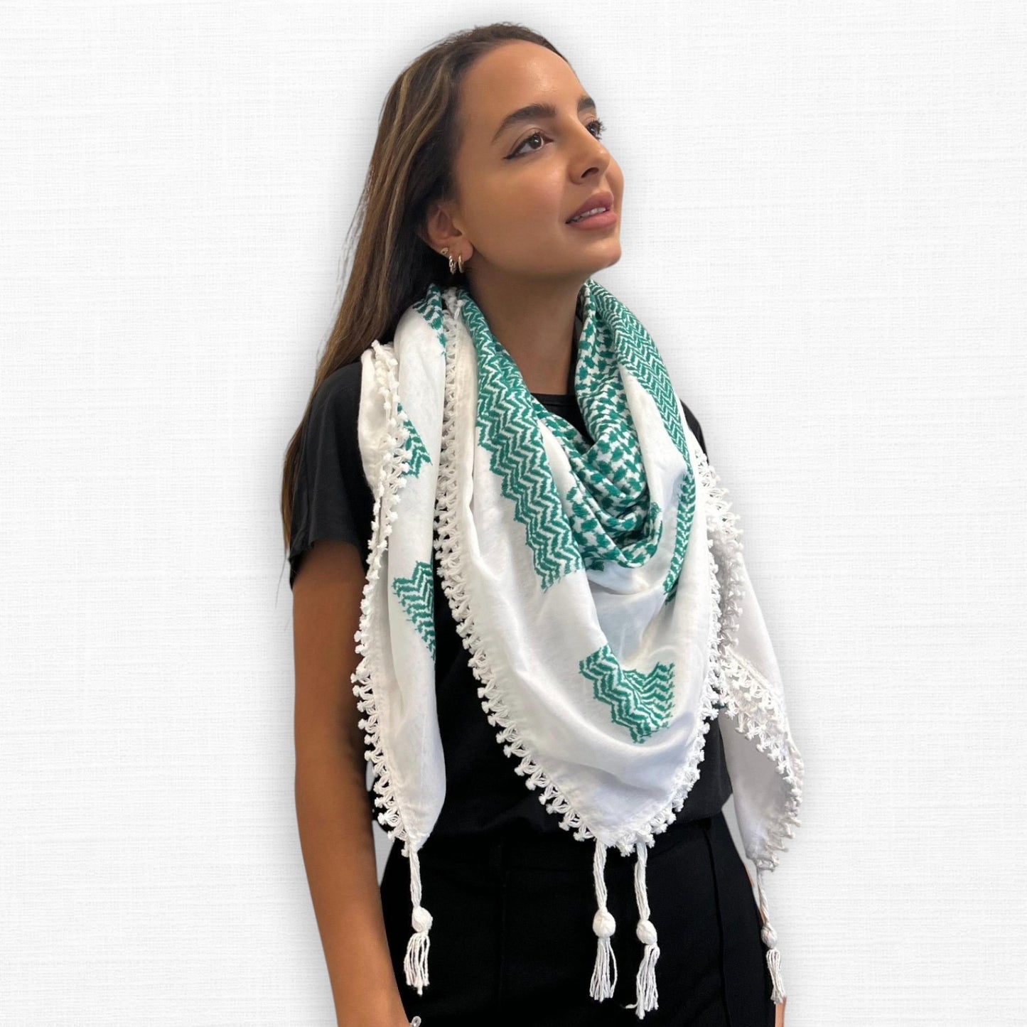 Bold Green Kufiya (Keffiyeh) | Made in Jordan