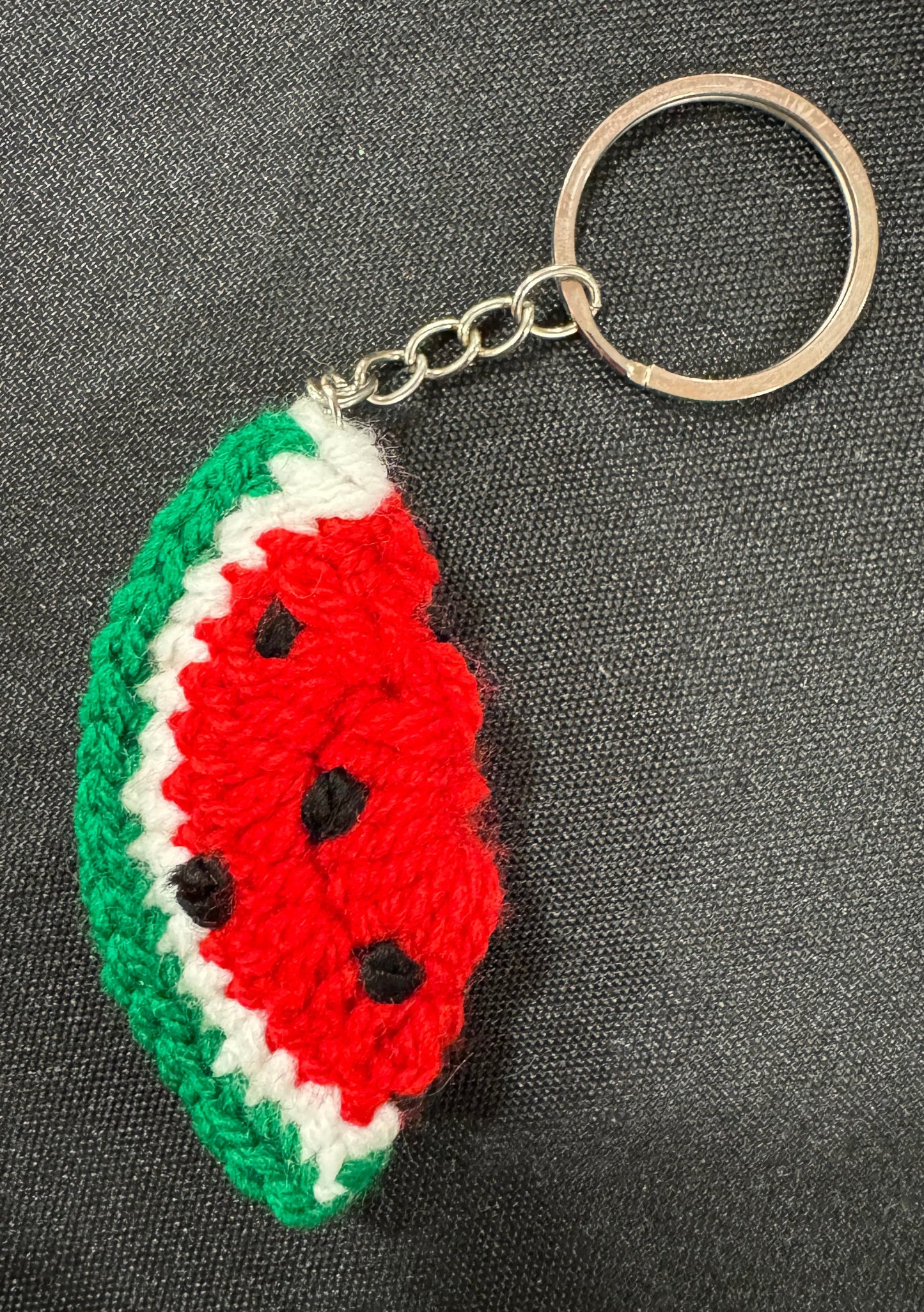 Handmade Crochet Watermelon Keychain