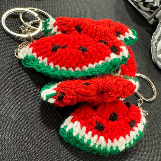 Handmade Crochet Watermelon Keychain