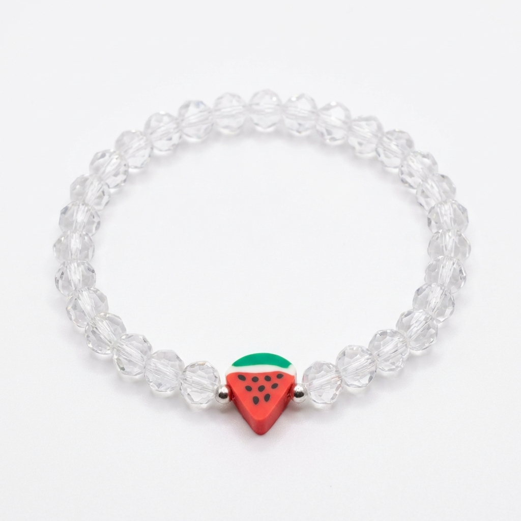Watermelon Charm Beaded Bracelet