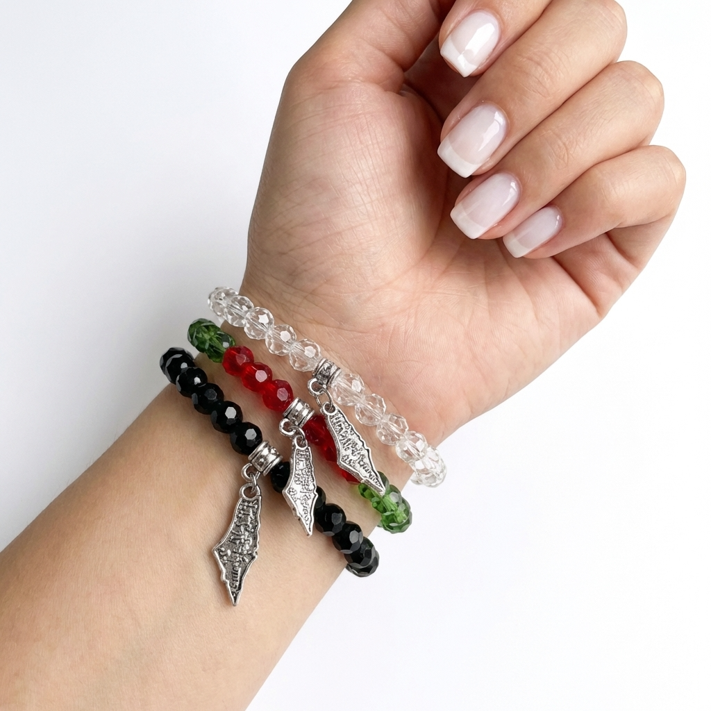 Colors Beaded Palestinian Bracelet Map
