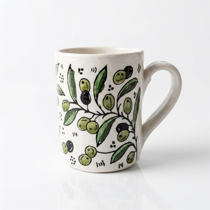 Title Zaytoun Ceramic Mug – Hand-Painted