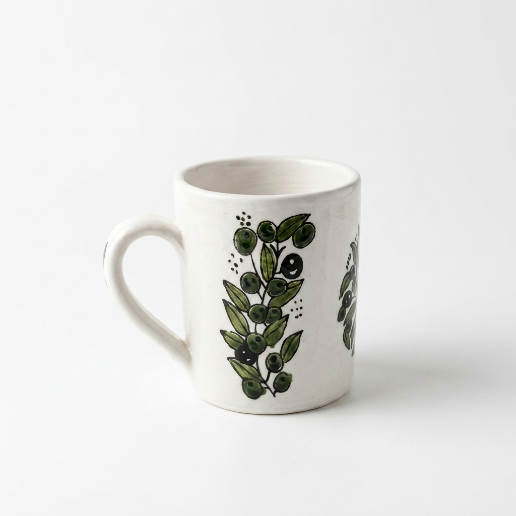 Title Zaytoun Ceramic Mug – Hand-Painted
