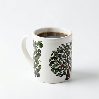 Title Zaytoun Ceramic Mug – Hand-Painted